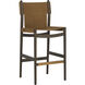 Argus 47.25 inch Nubuck Caramel Leather Barstool